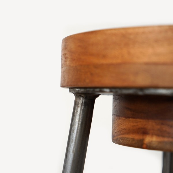 Tabouret scandinave SCANDUS bois et métal