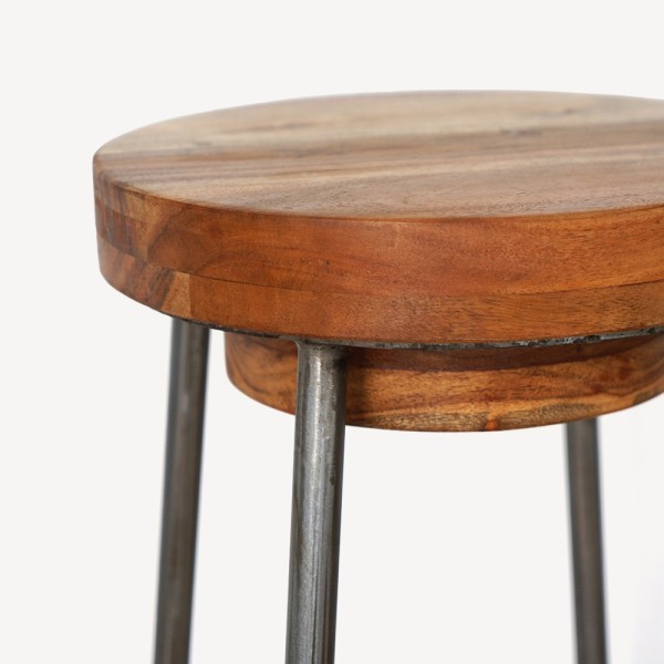 Tabouret scandinave SCANDUS bois et métal