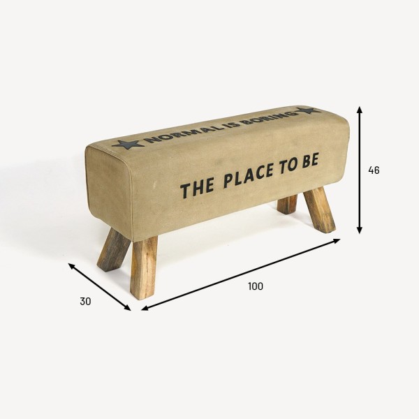 Banc industriel "The place to be"