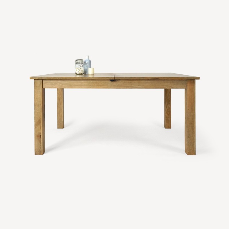Table à manger extensible en bois massif - Nuri