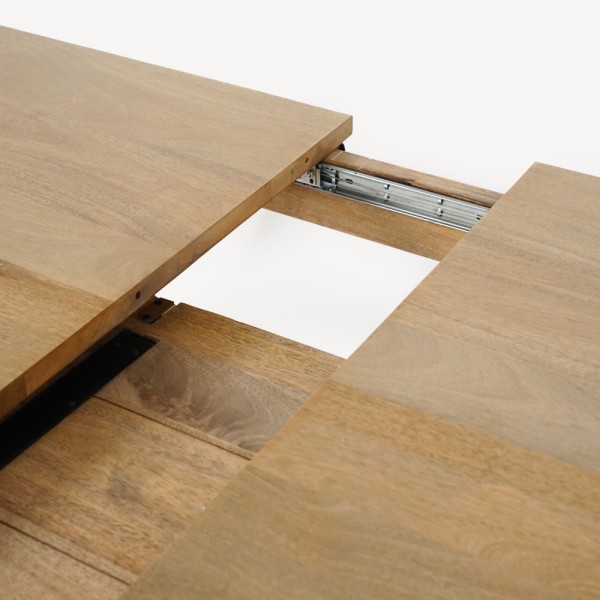 Table à manger extensible en bois massif - Nuri