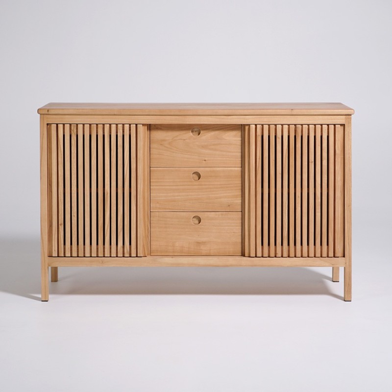 Buffet en bois naturel 140 cm - Rohini