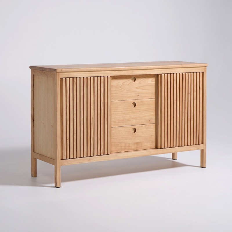 Buffet en bois naturel 140 cm - Rohini