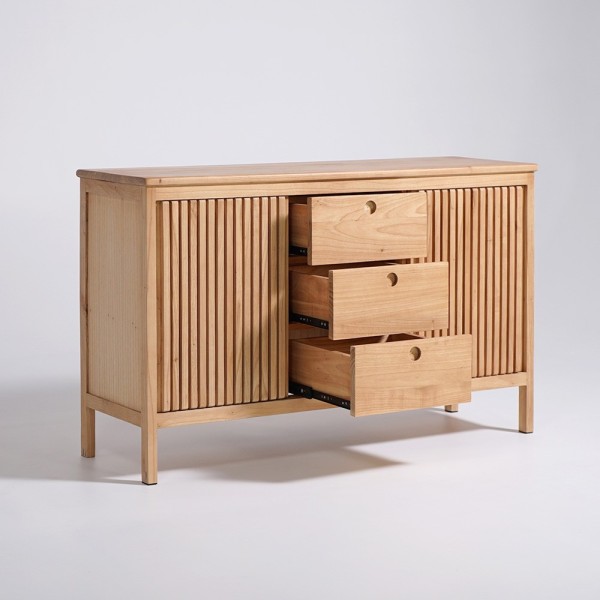 Buffet en bois naturel 140 cm - Rohini