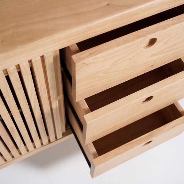 Buffet en bois naturel 140 cm - Rohini