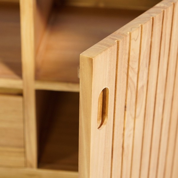 Meuble sous vasque en teck massif 120 cm - Neha