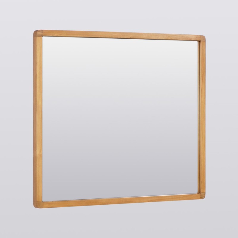 Miroir rectangulaire en bois de teck - Lalia