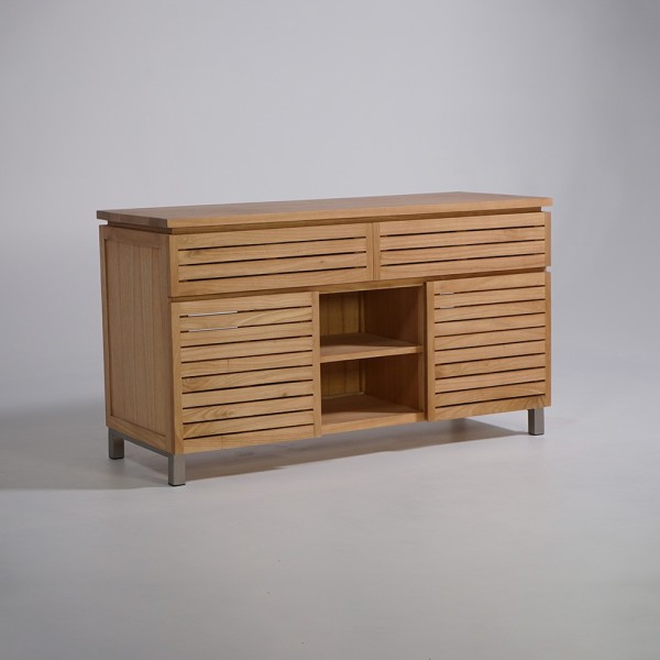 Meuble sous vasque en bois massif 140 cm - Reva