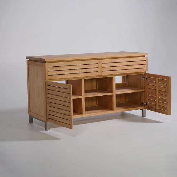 Meuble sous vasque en bois massif 140 cm - Reva