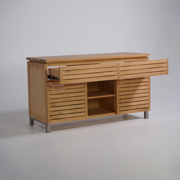 Meuble sous vasque en bois massif 140 cm - Reva