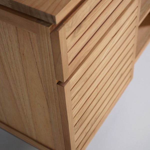 Meuble sous vasque en bois massif 140 cm - Reva
