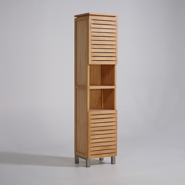 Colonne de salle de bain en bois massif - Reva