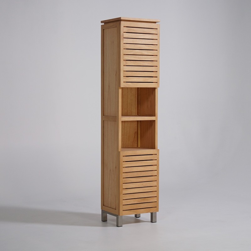 Colonne de salle de bain en bois massif - Reva