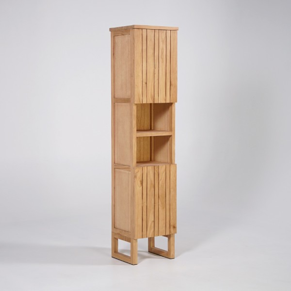 Colonne de salle de bain en bois massif à poser - Satya