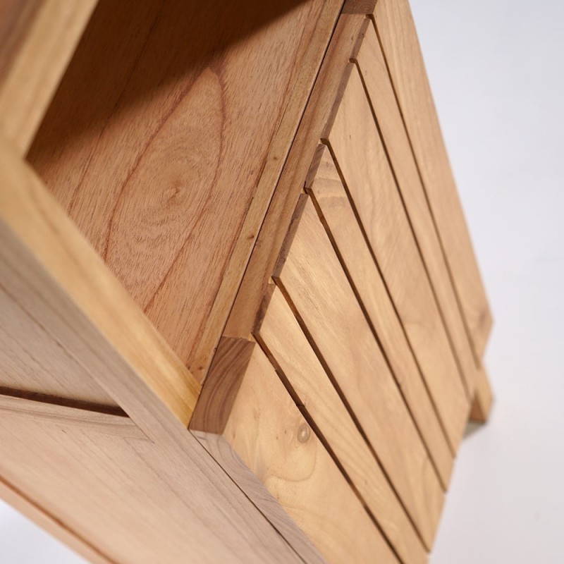 Colonne de salle de bain en bois massif à poser - Satya