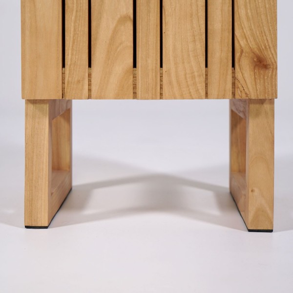 Colonne de salle de bain en bois massif à poser - Satya