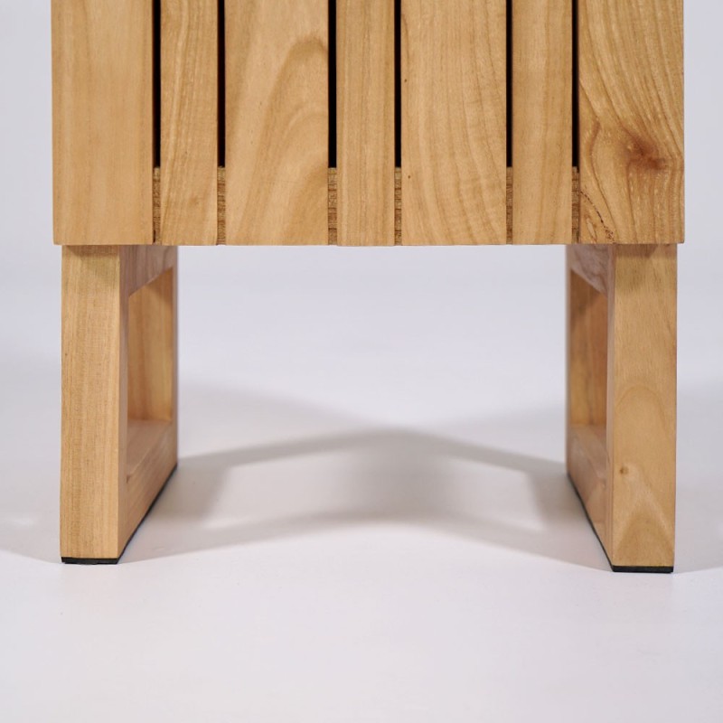 Colonne de salle de bain en bois massif à poser - Satya