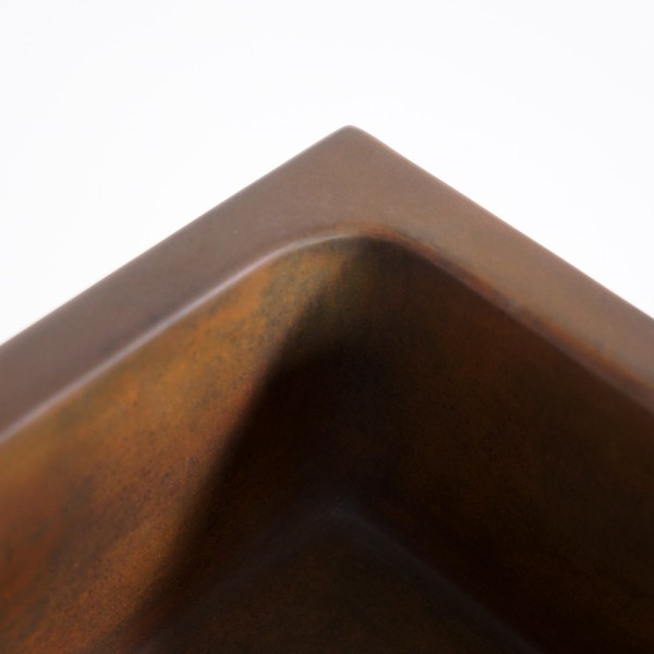 Vasque en béton rectangulaire - Brun vintage - Slate Wave