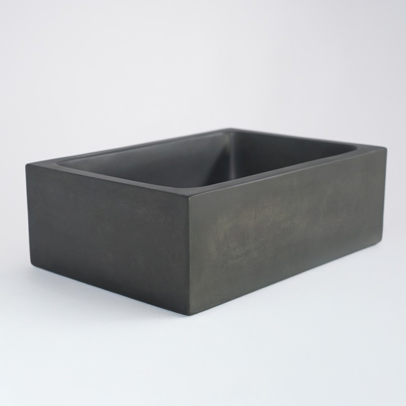 Vasque en béton rectangulaire - Vert cuivre - Slate Wave