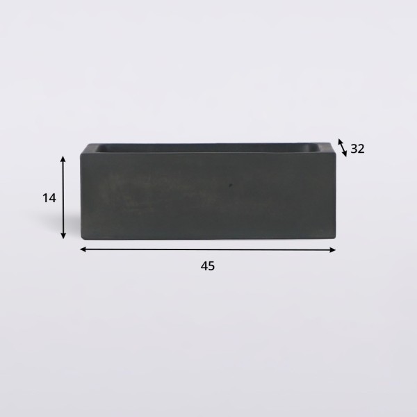 Vasque en béton rectangulaire - Vert cuivre - Slate Wave