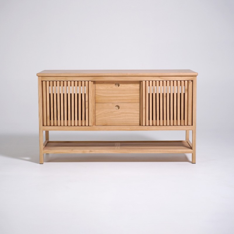 Meuble de salle de bain sous vasque en bois massif 140 cm - Rohini