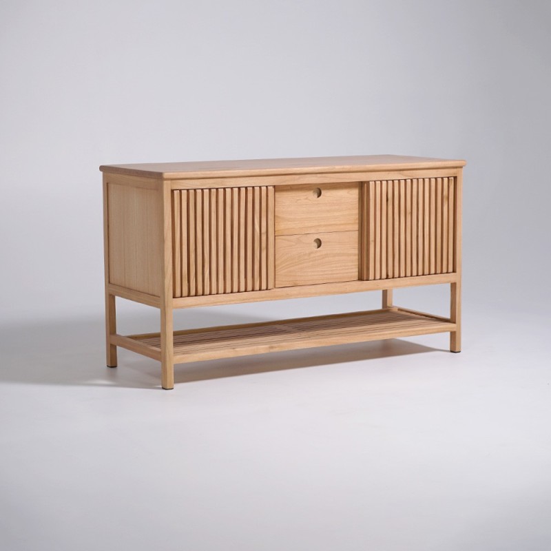 Meuble de salle de bain sous vasque en bois massif 140 cm - Rohini