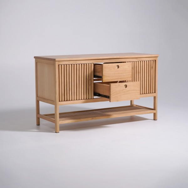 Meuble de salle de bain sous vasque en bois massif 140 cm - Rohini