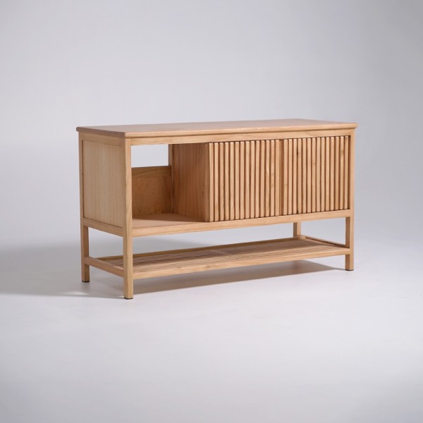 Meuble de salle de bain sous vasque en bois massif 140 cm - Rohini