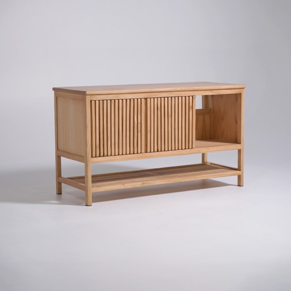 Meuble de salle de bain sous vasque en bois massif 140 cm - Rohini
