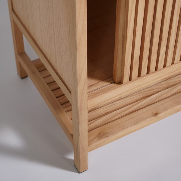 Meuble de salle de bain sous vasque en bois massif 140 cm - Rohini