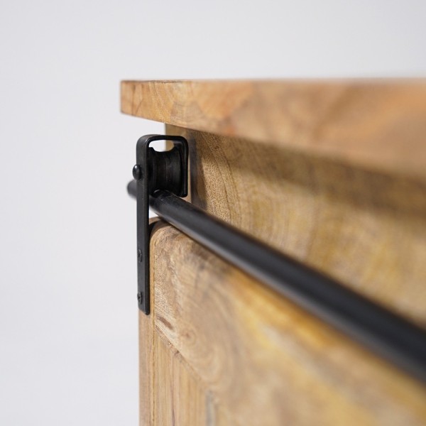 Meuble TV industriel bois et métal 220 cm - Paris
