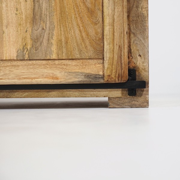 Meuble TV industriel bois et métal 220 cm - Paris