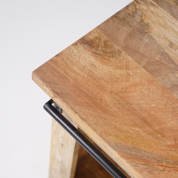 Meuble TV industriel bois et métal 220 cm - Paris