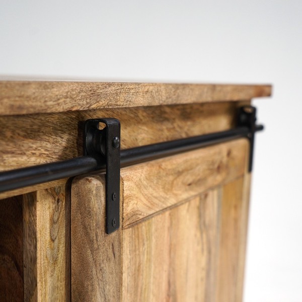 Meuble TV industriel bois et métal 220 cm - Paris