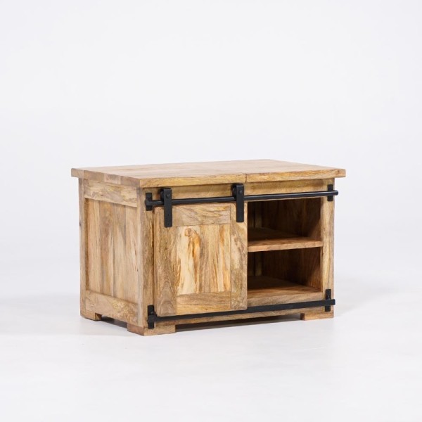 Banc coffre en bois massif - Paris