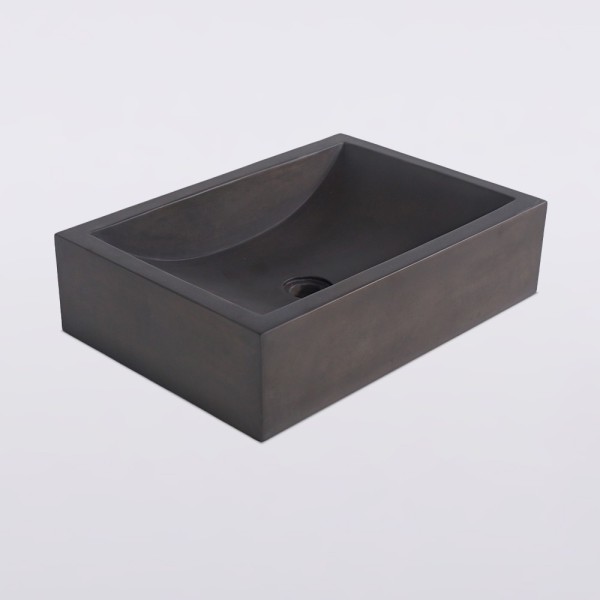 Vasque en béton rectangulaire - Anthracite profond - Pure Cast
