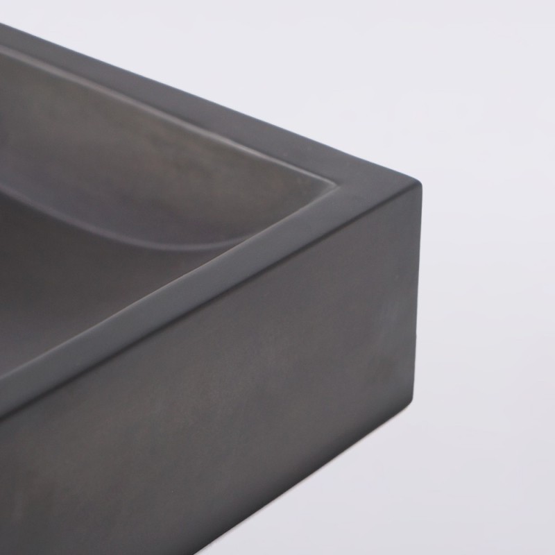 Vasque en béton rectangulaire - Anthracite profond - Pure Cast