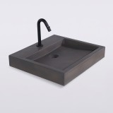 Vasque en béton rectangulaire anthracite profond - Solidis