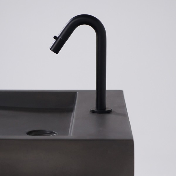 Vasque en béton rectangulaire anthracite profond - Solidis