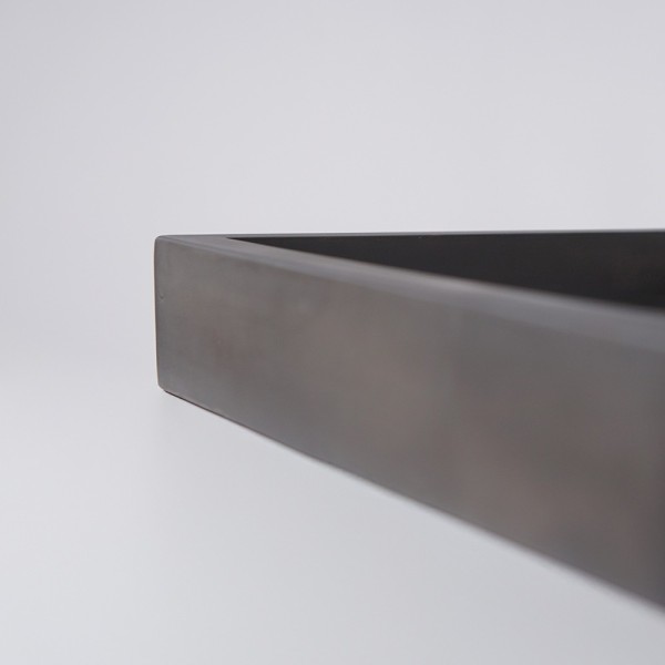 Vasque en béton rectangulaire anthracite profond - Solidis