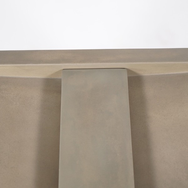 Double vasque en béton couleur naturelle - Cementis