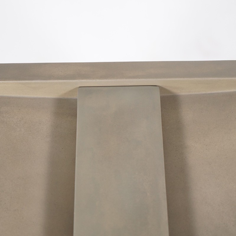 Double vasque en béton couleur naturelle - Cementis