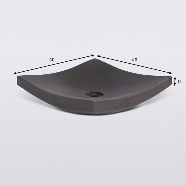 Vasque en béton anthracite profond - Arcilla