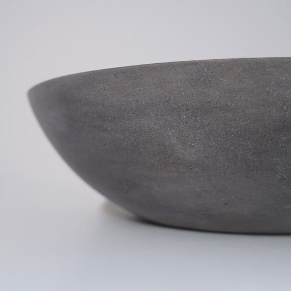 Vasque ronde en terrazzo gris diamètre 40 cm - Megha