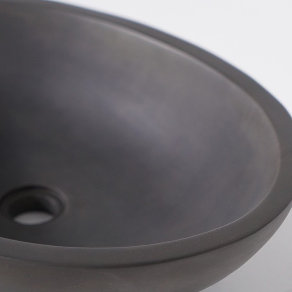 Vasque en béton ovale - Anthracite profond - Raw Blend