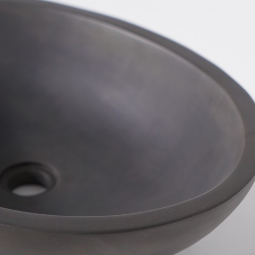 Vasque en béton ovale - Anthracite profond - Raw Blend
