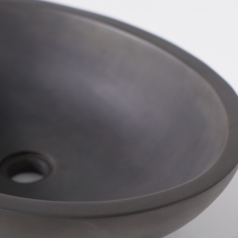 Vasque en béton ovale - Anthracite profond - Raw Blend
