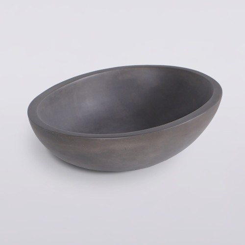 Vasque en béton ovale - Anthracite profond - Raw Blend