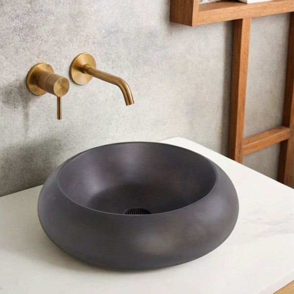 Vasque en béton ronde - Anthracite profond - Concrete Essence