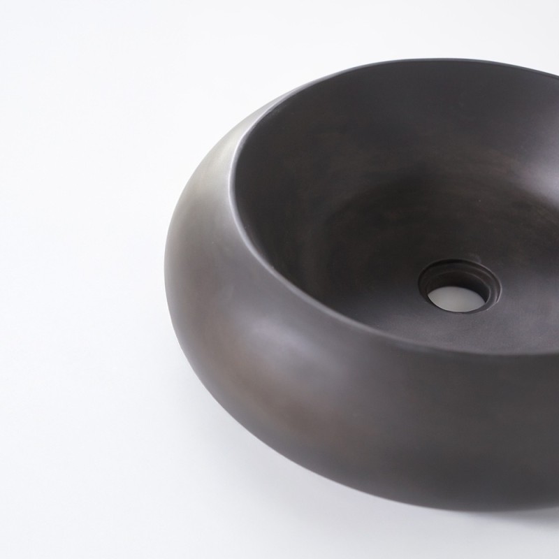 Vasque en béton ronde - Anthracite profond - Concrete Essence